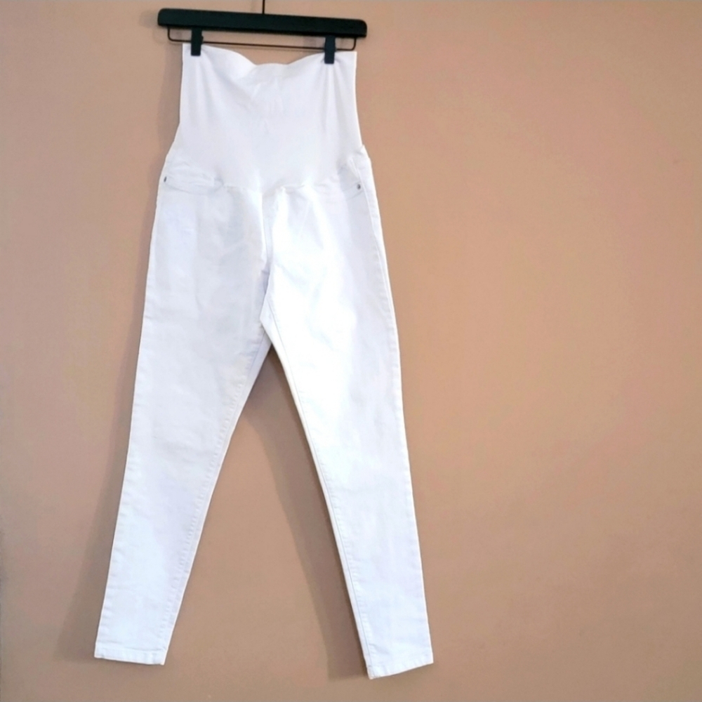 Liz Lange | Maternity White Ankle Skinny Jeans pants Size XSMALL (0-2)